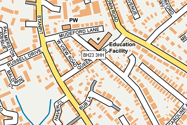 BH23 3HH map - OS OpenMap – Local (Ordnance Survey)