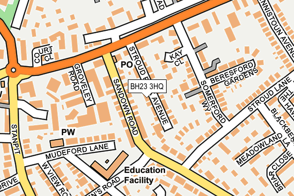 BH23 3HQ map - OS OpenMap – Local (Ordnance Survey)