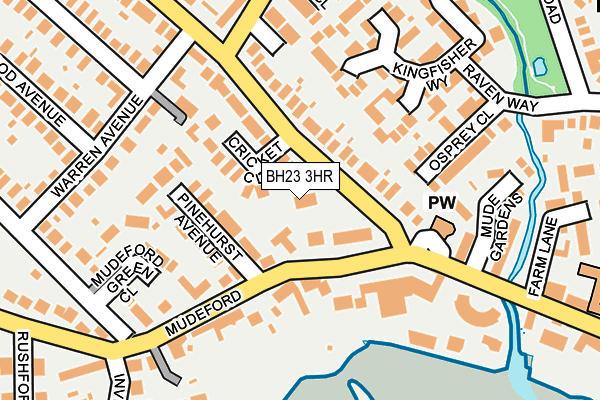 BH23 3HR map - OS OpenMap – Local (Ordnance Survey)