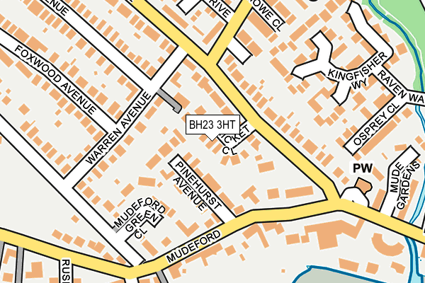 BH23 3HT map - OS OpenMap – Local (Ordnance Survey)