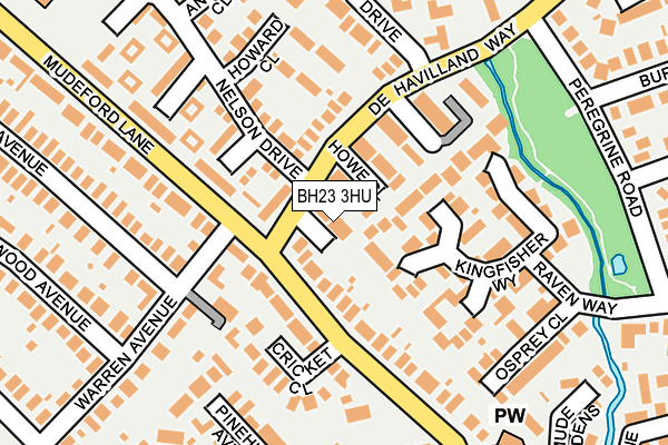 BH23 3HU map - OS OpenMap – Local (Ordnance Survey)