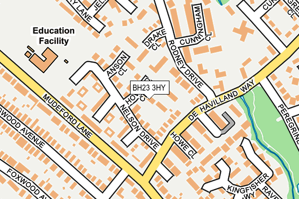 BH23 3HY map - OS OpenMap – Local (Ordnance Survey)