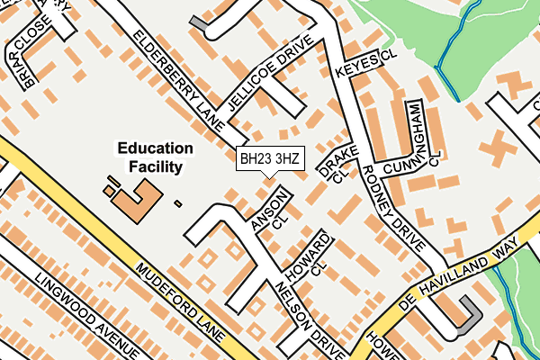 BH23 3HZ map - OS OpenMap – Local (Ordnance Survey)