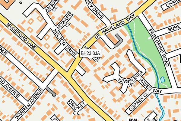 BH23 3JA map - OS OpenMap – Local (Ordnance Survey)