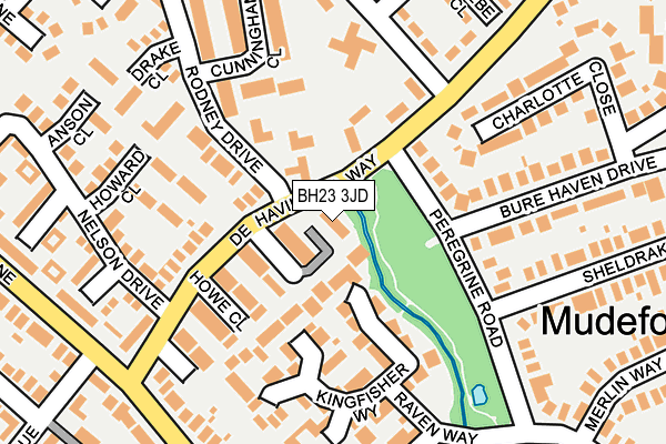 BH23 3JD map - OS OpenMap – Local (Ordnance Survey)