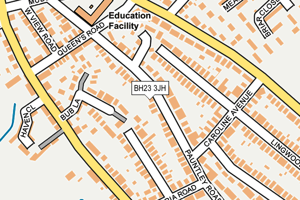 BH23 3JH map - OS OpenMap – Local (Ordnance Survey)