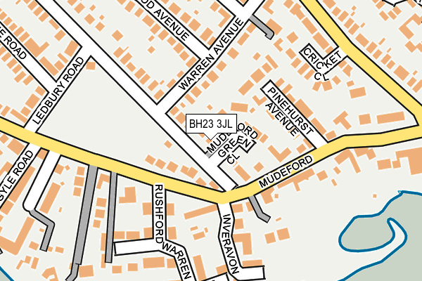 BH23 3JL map - OS OpenMap – Local (Ordnance Survey)