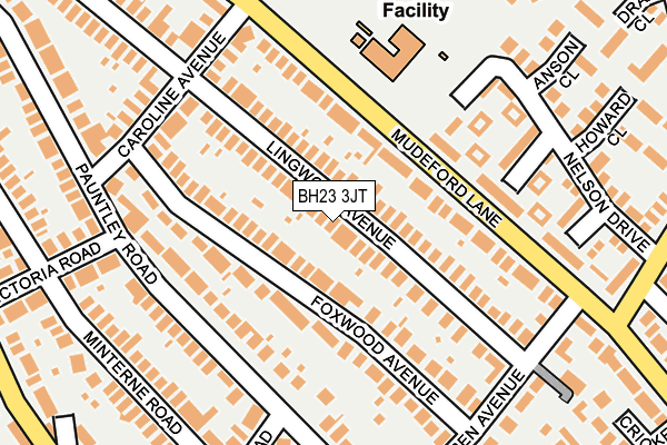 BH23 3JT map - OS OpenMap – Local (Ordnance Survey)