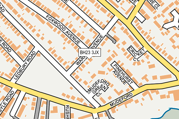 BH23 3JX map - OS OpenMap – Local (Ordnance Survey)
