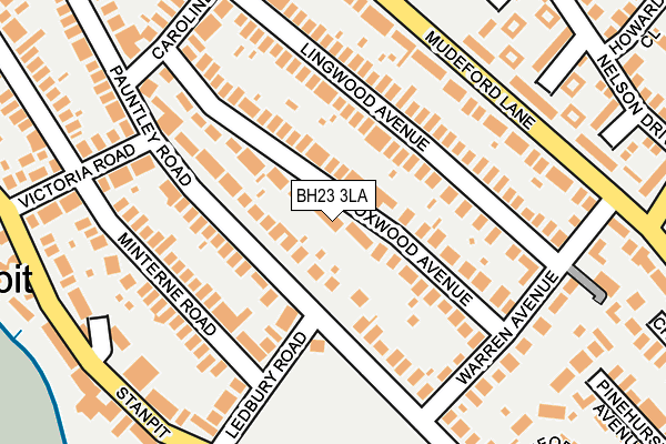 BH23 3LA map - OS OpenMap – Local (Ordnance Survey)
