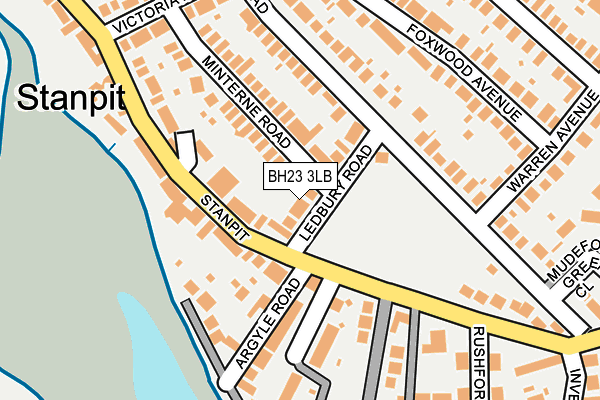 BH23 3LB map - OS OpenMap – Local (Ordnance Survey)