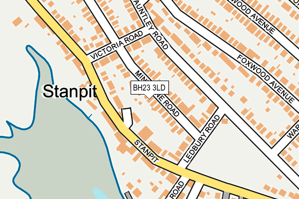 BH23 3LD map - OS OpenMap – Local (Ordnance Survey)