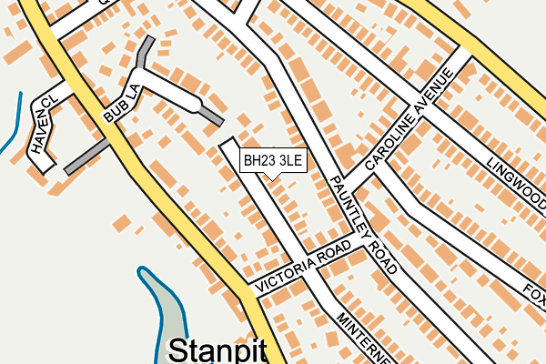 BH23 3LE map - OS OpenMap – Local (Ordnance Survey)
