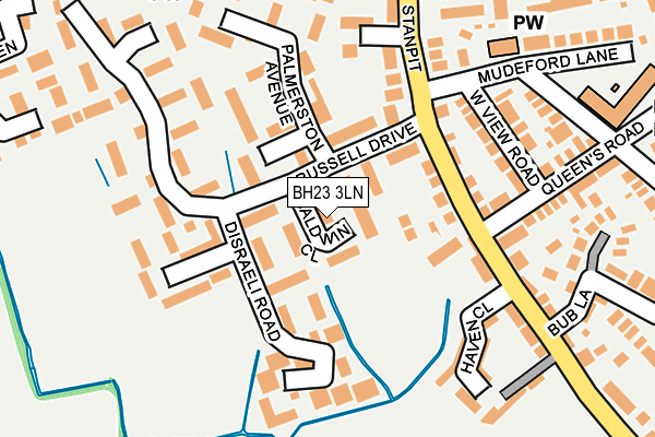 BH23 3LN map - OS OpenMap – Local (Ordnance Survey)