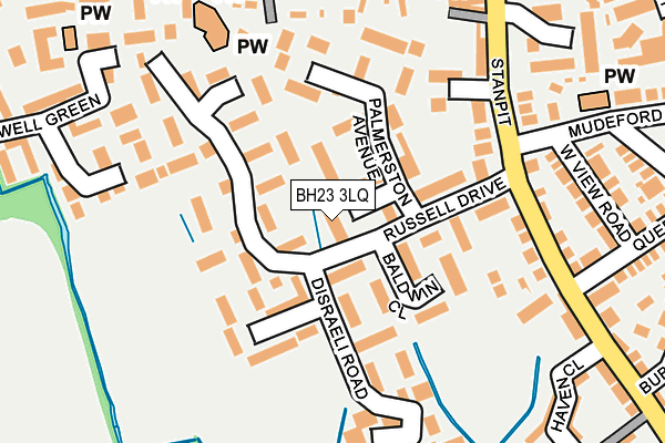 BH23 3LQ map - OS OpenMap – Local (Ordnance Survey)