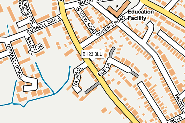 BH23 3LU map - OS OpenMap – Local (Ordnance Survey)