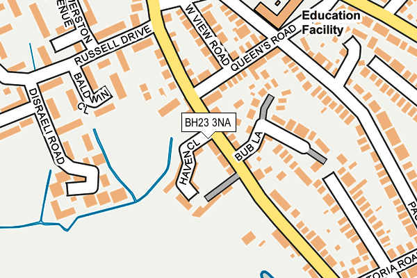 BH23 3NA map - OS OpenMap – Local (Ordnance Survey)