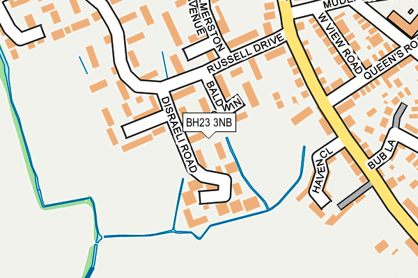 BH23 3NB map - OS OpenMap – Local (Ordnance Survey)
