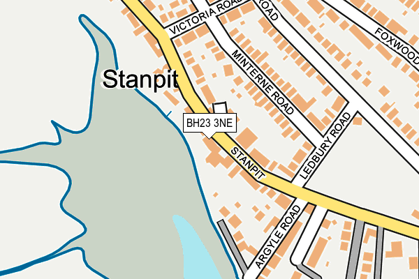 BH23 3NE map - OS OpenMap – Local (Ordnance Survey)