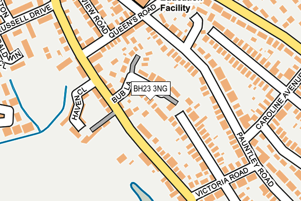 BH23 3NG map - OS OpenMap – Local (Ordnance Survey)