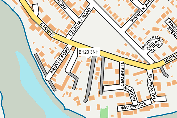 BH23 3NH map - OS OpenMap – Local (Ordnance Survey)