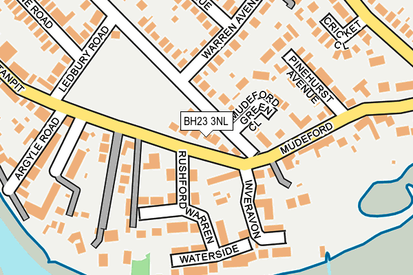 BH23 3NL map - OS OpenMap – Local (Ordnance Survey)