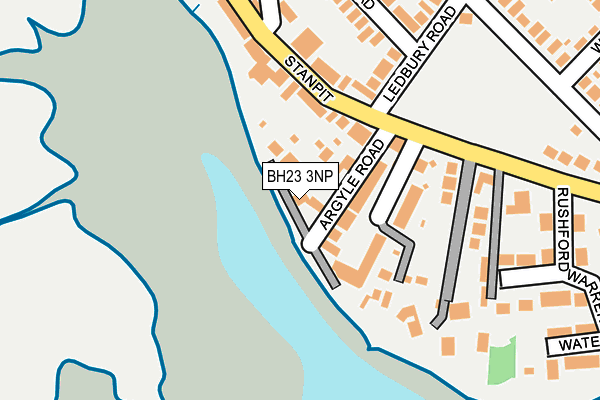 BH23 3NP map - OS OpenMap – Local (Ordnance Survey)
