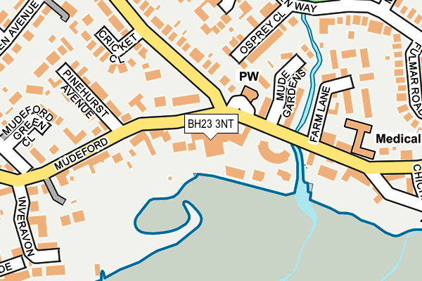 BH23 3NT map - OS OpenMap – Local (Ordnance Survey)