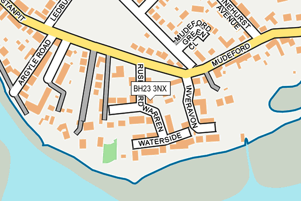 BH23 3NX map - OS OpenMap – Local (Ordnance Survey)