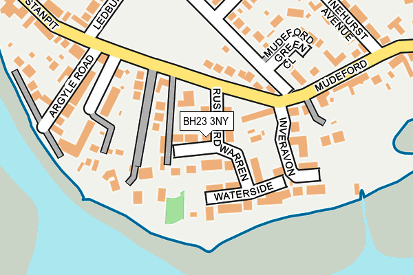 BH23 3NY map - OS OpenMap – Local (Ordnance Survey)