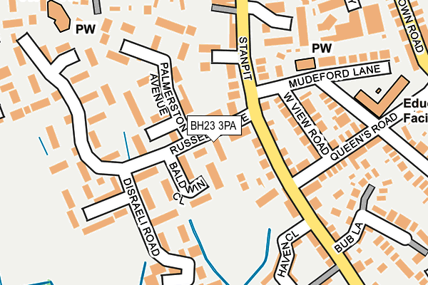 BH23 3PA map - OS OpenMap – Local (Ordnance Survey)