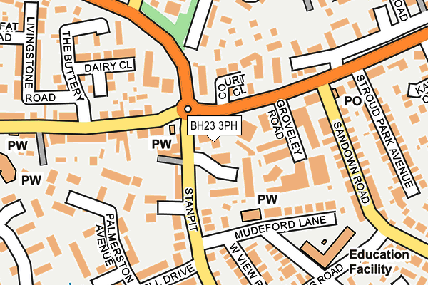 BH23 3PH map - OS OpenMap – Local (Ordnance Survey)