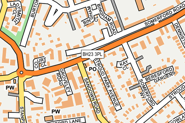 BH23 3PL map - OS OpenMap – Local (Ordnance Survey)
