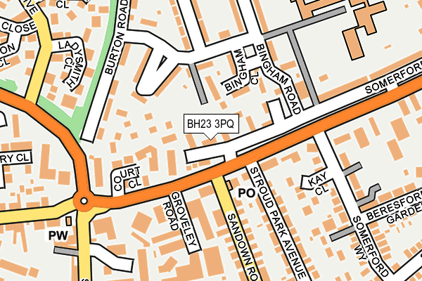 BH23 3PQ map - OS OpenMap – Local (Ordnance Survey)