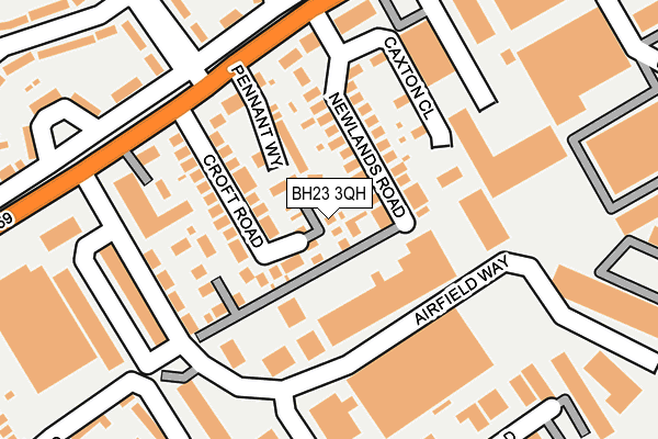 BH23 3QH map - OS OpenMap – Local (Ordnance Survey)