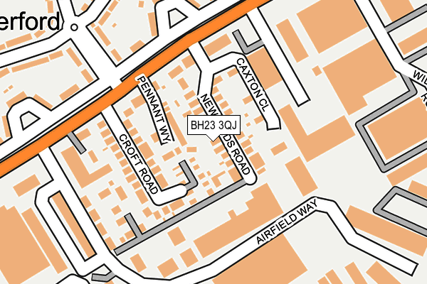 BH23 3QJ map - OS OpenMap – Local (Ordnance Survey)