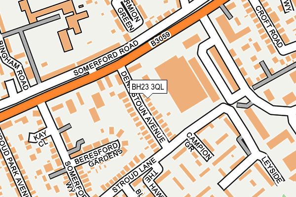 BH23 3QL map - OS OpenMap – Local (Ordnance Survey)