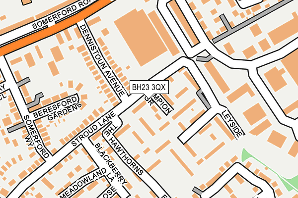 BH23 3QX map - OS OpenMap – Local (Ordnance Survey)