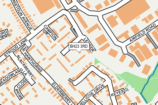 BH23 3RD map - OS OpenMap – Local (Ordnance Survey)