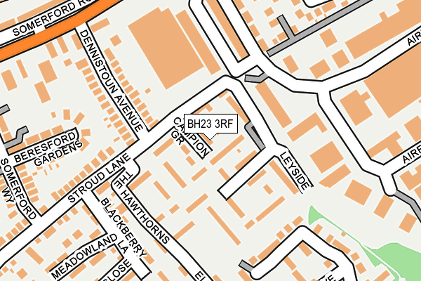 BH23 3RF map - OS OpenMap – Local (Ordnance Survey)