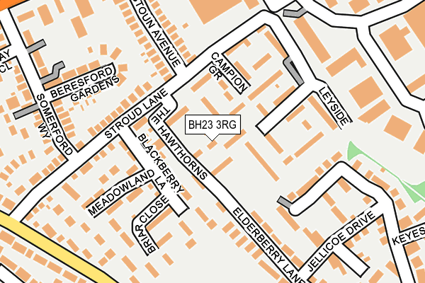 BH23 3RG map - OS OpenMap – Local (Ordnance Survey)