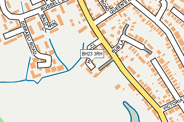 BH23 3RH map - OS OpenMap – Local (Ordnance Survey)