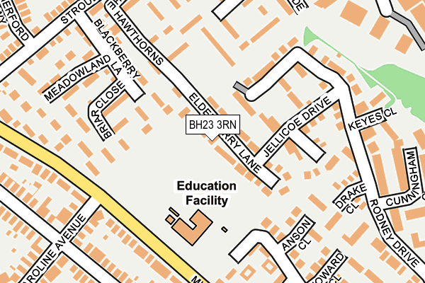 BH23 3RN map - OS OpenMap – Local (Ordnance Survey)