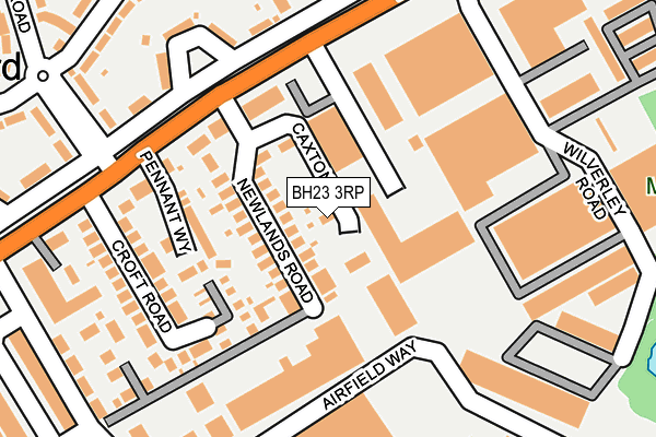 BH23 3RP map - OS OpenMap – Local (Ordnance Survey)