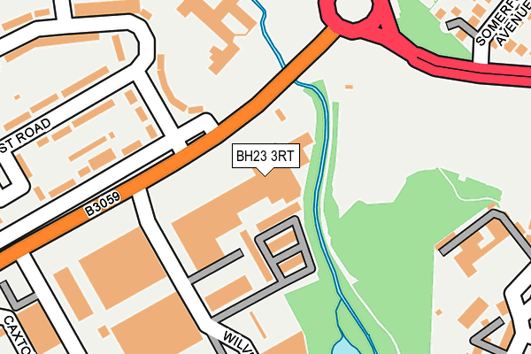 BH23 3RT map - OS OpenMap – Local (Ordnance Survey)