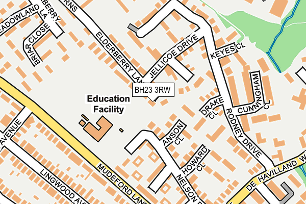 BH23 3RW map - OS OpenMap – Local (Ordnance Survey)