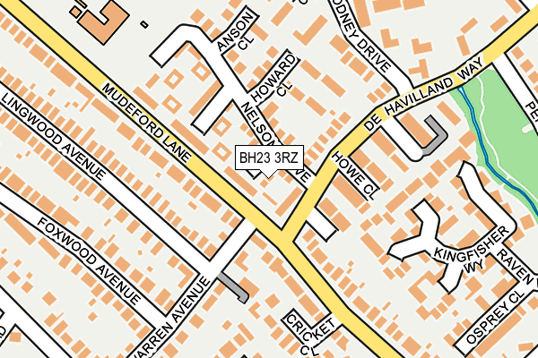 BH23 3RZ map - OS OpenMap – Local (Ordnance Survey)