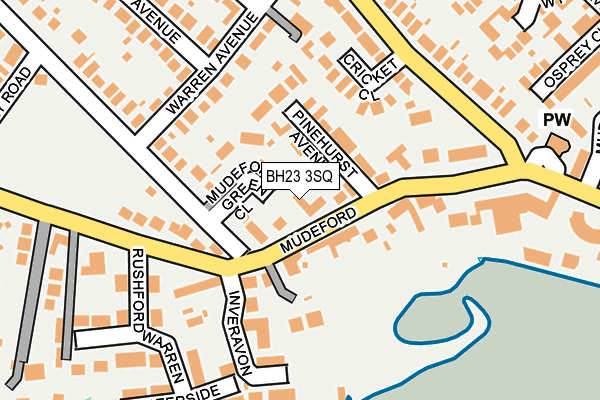 BH23 3SQ map - OS OpenMap – Local (Ordnance Survey)