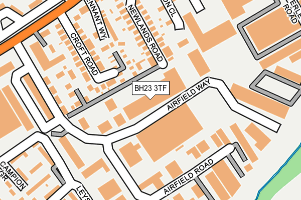 BH23 3TF map - OS OpenMap – Local (Ordnance Survey)