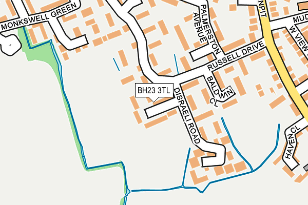 BH23 3TL map - OS OpenMap – Local (Ordnance Survey)